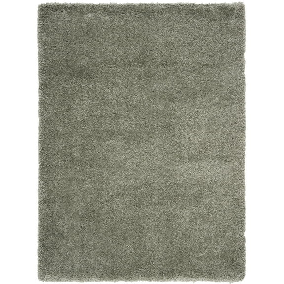 SAFAVIEH Royal Juliet Solid Plush Shag Area Rug, Green, 4' x 6'