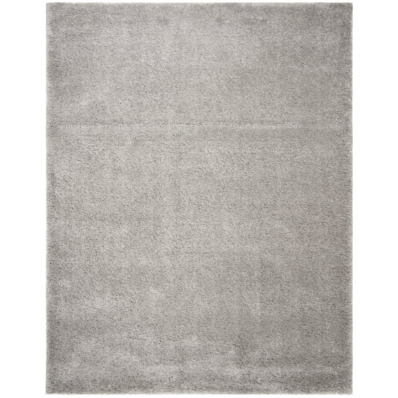 SAFAVIEH Royal Juliet Solid Plush Shag Area Rug, Grey, 9' x 12'