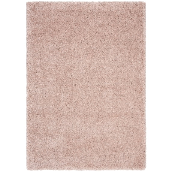 SAFAVIEH Royal Juliet Solid Plush Shag Area Rug, Plum, 5'3" x 7'6"