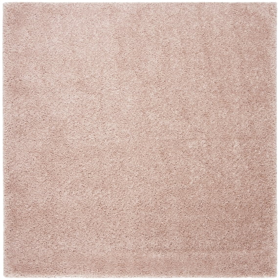 SAFAVIEH Royal Juliet Solid Plush Shag Area Rug, Plum, 6'7" x 6'7" Square