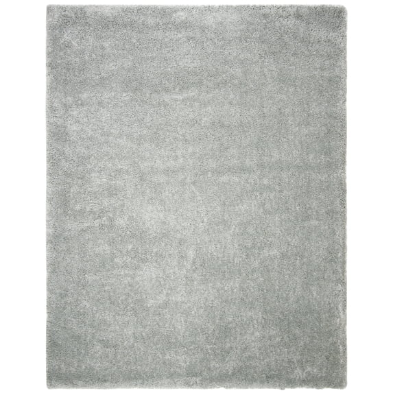 SAFAVIEH Royal Juliet Solid Plush Shag Area Rug, Silver, 9' x 12'