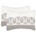 thumbnail image 1 of SAFAVIEH Royal Palm Abstract Pillow, 12" x 20", Sterling, Set of 2, 1 of 4