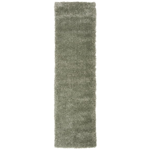 SAFAVIEH Royal Selena Solid Shag Runner Rug, Green, 2'2" x 8'