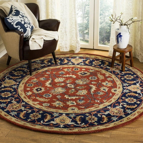 SAFAVIEH Royalty ROY256A Handmade Rust / Navy Rug