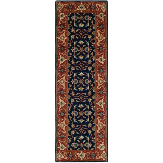 SAFAVIEH Royalty ROY257A Handmade Navy / Rust Rug