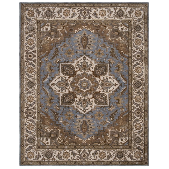 SAFAVIEH Royalty Corine Oriental Area Rug, Light Blue/Beige, 8' x 10'