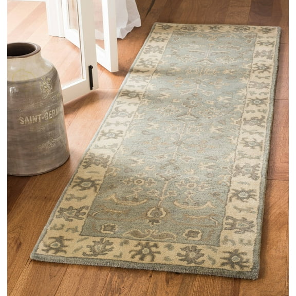 SAFAVIEH Royalty ROY721A Handmade Slate / Cream Rug