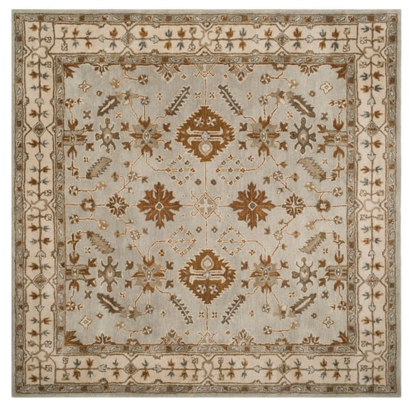 SAFAVIEH Royalty ROY870B Handmade Light Grey / Cream Rug