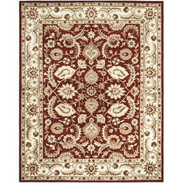 SAFAVIEH Royalty Taylor Oriental Wool Area Rug, Red/Ivory, 5' x 7'