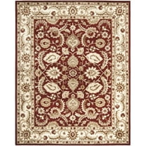 SAFAVIEH Royalty Taylor Traditional Wool Area Rug, Red/Ivory, 8' x 10'