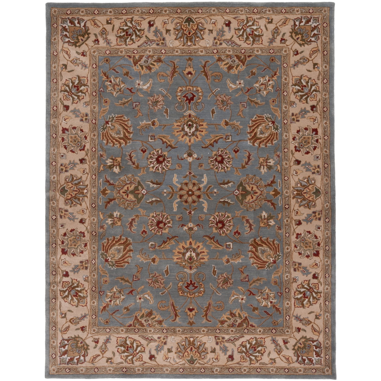 Handmade Tufted Blue Wool Accent Rug 72" x 8"