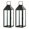 thumbnail image 1 of SAFAVIEH Ruane Black Iron Outdoor Hanging Lantern (Set of 2), 1 of 7