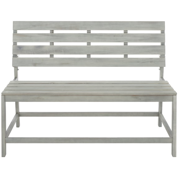 SAFAVIEH Ruben Balcony Outdoor Convertible Bench/Table, Ash Grey