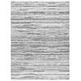 thumbnail image 1 of SAFAVIEH Rumi Barrett Striped Polyester Shag Area Rug, Dark Gray/Ivory, 8' x 10', 1 of 8
