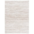thumbnail image 1 of SAFAVIEH Rumi Barrett Striped Polyester Shag Area Rug, Ivory/Beige, 9' x 12', 1 of 8