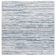 thumbnail image 1 of SAFAVIEH Rumi Barrett Striped Polyester Shag Area Rug, Light Blue/Ivory, 6'7" x 6'7" Square, 1 of 8