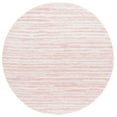 thumbnail image 1 of SAFAVIEH Rumi Barrett Striped Polyester Shag Area Rug, Pink/Ivory, 6'7" x 6'7" Round, 1 of 7