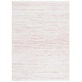 thumbnail image 1 of SAFAVIEH Rumi Barrett Striped Polyester Shag Area Rug, Pink/Ivory, 8' x 10', 1 of 7