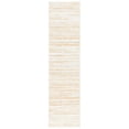 thumbnail image 1 of SAFAVIEH Rumi Barrett Striped Polyester Shag Runner Rug, Gold/Ivory, 2'2" x 8', 1 of 7