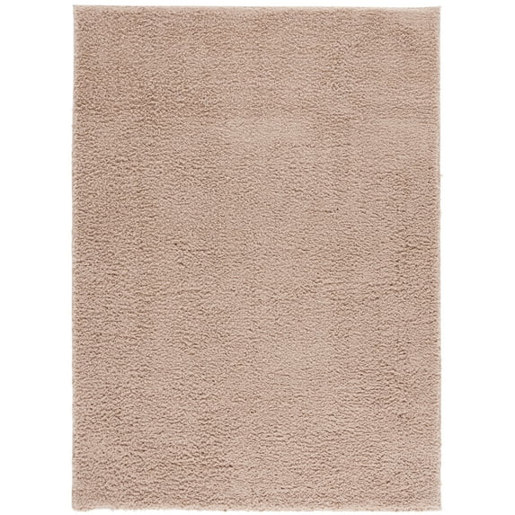 SAFAVIEH Rumi Blaire Solid Polyester Shag Area Rug, Beige, 9' x 12'