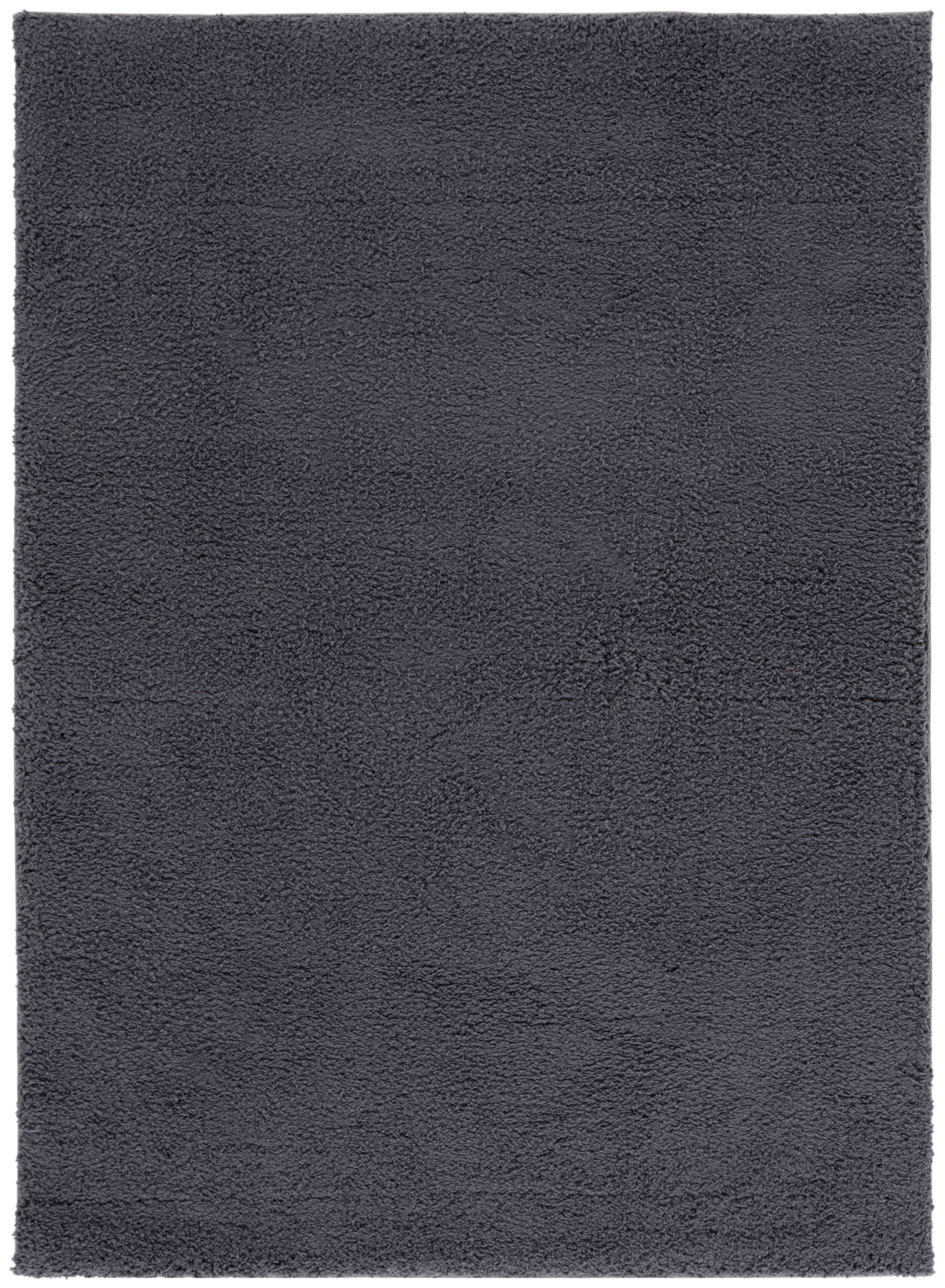 SAFAVIEH Rumi Blaire Solid Polyester Shag Area Rug, Charcoal, 9' x 12'