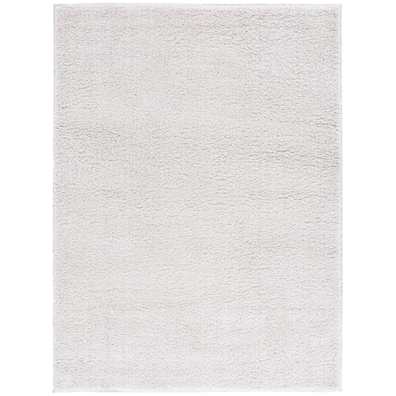 SAFAVIEH Rumi Blaire Solid Polyester Shag Area Rug, Light Gray, 9' x 12'