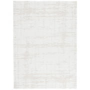SAFAVIEH Rumi Crispian Solid Polyester Shag Area Rug, Ivory/Light Beige, 8' x 10'