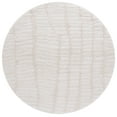 thumbnail image 1 of SAFAVIEH Rumi Janie Abstract Polyester Shag Area Rug, Ivory/Light Beige, 6'7" x 6'7" Round, 1 of 10