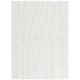 thumbnail image 1 of SAFAVIEH Rumi Janie Abstract Polyester Shag Area Rug, Ivory/Light Beige, 6' x 9', 1 of 10
