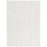 SAFAVIEH Rumi Janie Abstract Polyester Shag Area Rug, Ivory/Light Beige, 8' x 10'