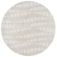 thumbnail image 1 of SAFAVIEH Rumi Jasmine Abstract Polyester Shag Area Rug, Ivory/Light Beige, 6'7" x 6'7" Round, 1 of 10