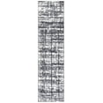 thumbnail image 1 of SAFAVIEH Rumi Selma Distressed Polyester Shag Runner Rug, Charcoal/Ivory, 2'2" x 8', 1 of 7