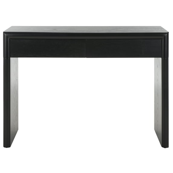 SAFAVIEH Rune Traditional 2 Drawer Wood Console Table, Black
