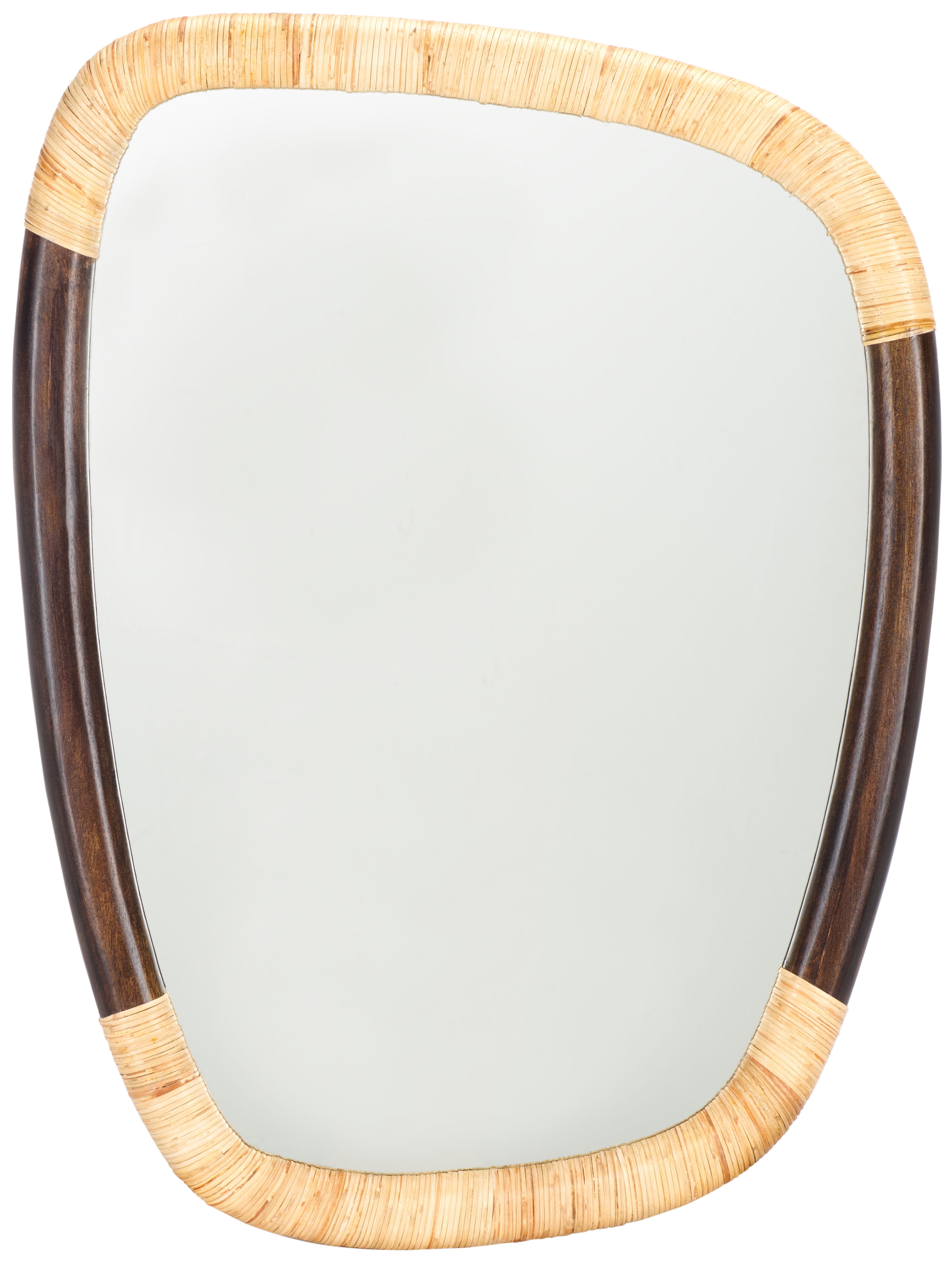 Rupa 23" x 31" Natural Brown Mango Wood Wall Mirror
