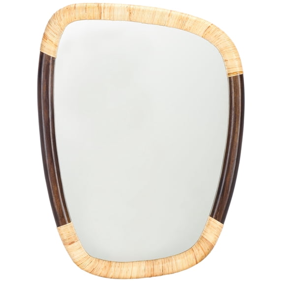 SAFAVIEH Rupa 23" x 31" Natural/Brown Natural Wall Mirror