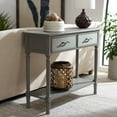 thumbnail image 1 of SAFAVIEH Ryder Solid 2 Drawer Console Table, Distressed Grey, 1 of 15