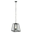 thumbnail image 1 of SAFAVIEH Rydler 3-Light C35,E12 Black Steel Pendant Light with Clear Shade, 1 of 6
