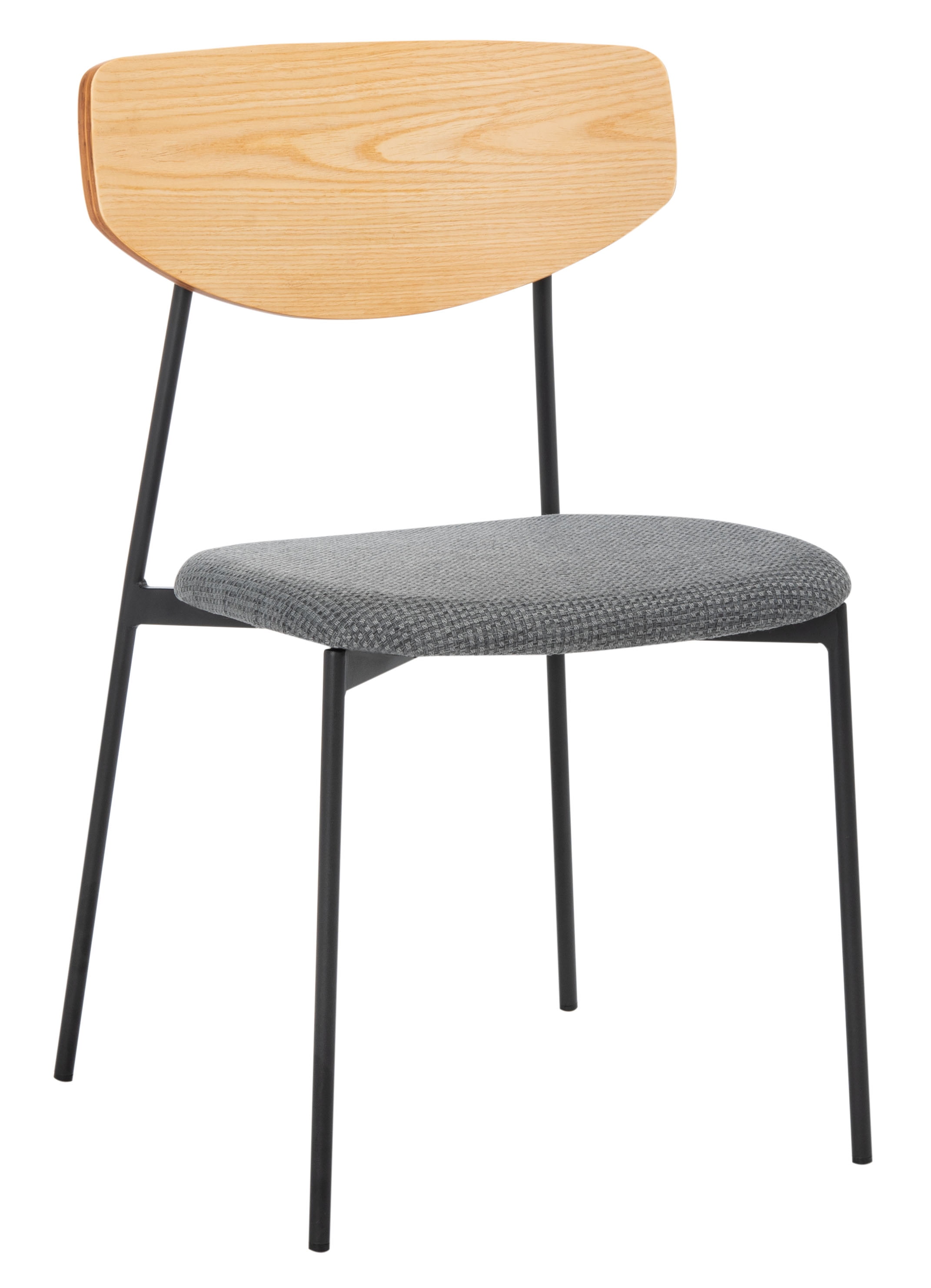 SAFAVIEH Ryker Modern Style Dining Chair, Oak/Grey, Set of 2 (20 in. W x 18.8 in. D x 32.5 in. H)
