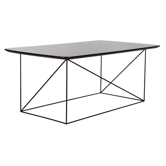 SAFAVIEH Rylee Modern Rectangle Coffee Table, Grey/Black
