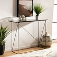 thumbnail image 1 of Safavieh Rylee Modern Wood and Metal Console Table, Dark Sandstone/Black, 1 of 5