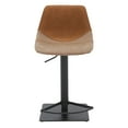 thumbnail image 1 of SAFAVIEH Rylen Gas Lift 42" Tufted Bar Stool, Cognac/Black, 1 of 10