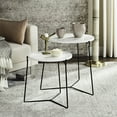 thumbnail image 1 of SAFAVIEH Ryne Retro Mid-Century Lacquer Stacking End Table White, 1 of 7