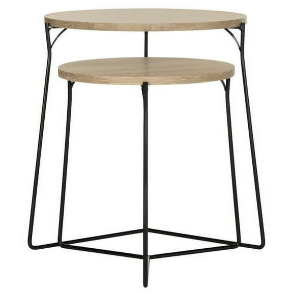 SAFAVIEH Ryne Retro Mid-Century Stacking End Table, Light Brown