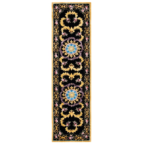 SAFAVIEH SAV609B Savonnerie Black / Multi