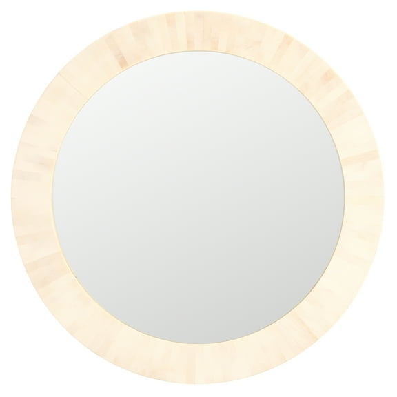 SAFAVIEH Sabi 29" Antique Ivory/Faux Bone Modern Wall Mirror