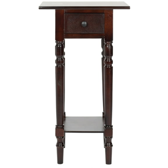 SAFAVIEH Sabrina End Table With Storage Drawer Dark Cherry