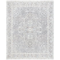 SAFAVIEH Sabrina Giffard Oriental Polyester Area Rug, Ivory/Light Grey, 8' x 10'