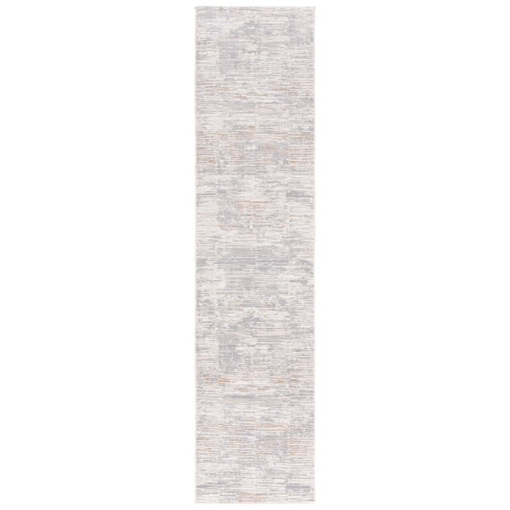 SAFAVIEH Sabrina Madisyn Abstract Runner Rug, Ivory/Grey, 2' x 8'