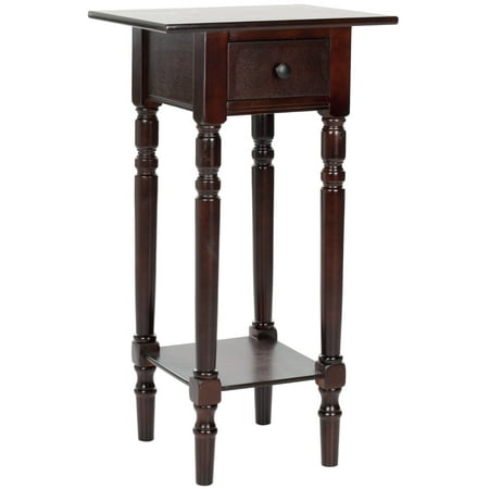 SAFAVIEH Sabrina Solid Casual End Table With Storage Drawer, Dark Cherry