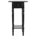 thumbnail image 1 of SAFAVIEH Sabrina Solid Casual End Table With Storage Drawer, Distressed Black, 1 of 4